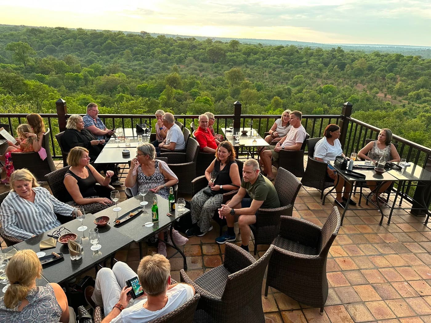 Josco-resenärer på safari-lodge i Sydafrika
