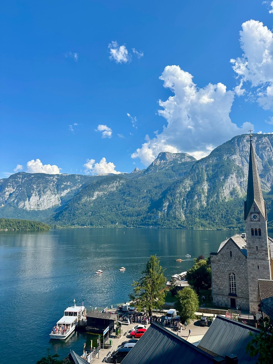 Hallstatt vid alpsjön, Österrike